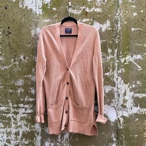 Abercrombie & Fitch Camel Knit Cardigan Sweater